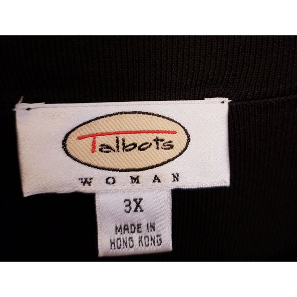 Talbots Black Rayon/Nylon Knit Sleevess Top Size 3X EUC - Picture 7 of 8